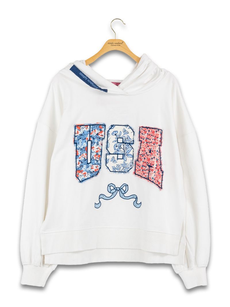 Floral USA Hoodie by Simply Southern