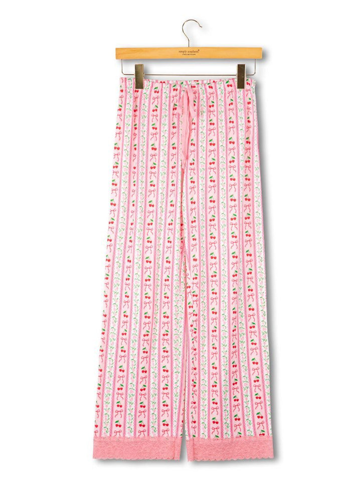 Lounge Pajama Pants - Cherry Stripe by Simply Southern