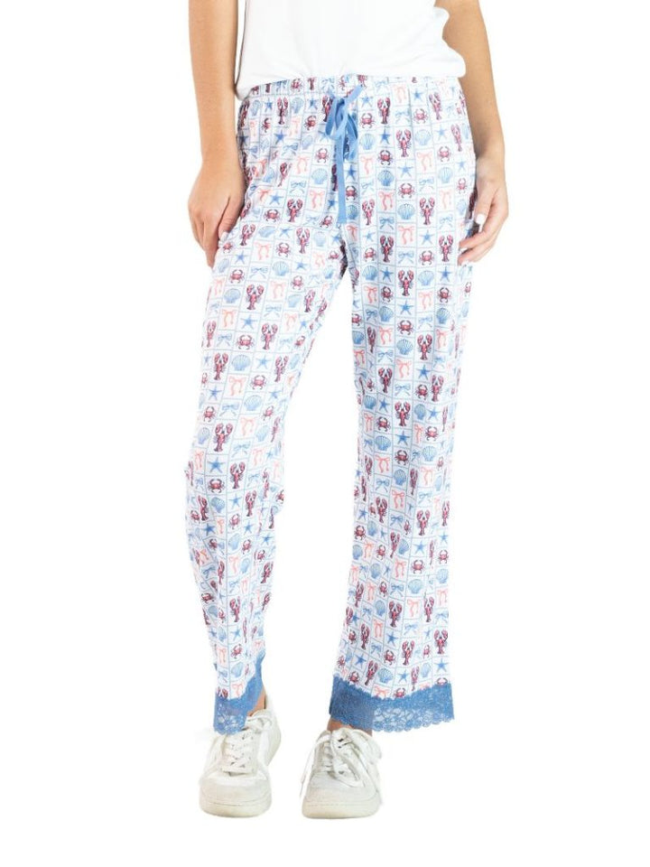 Lounge Pajama Pants - Lobster Patchwork by Simply Southern
