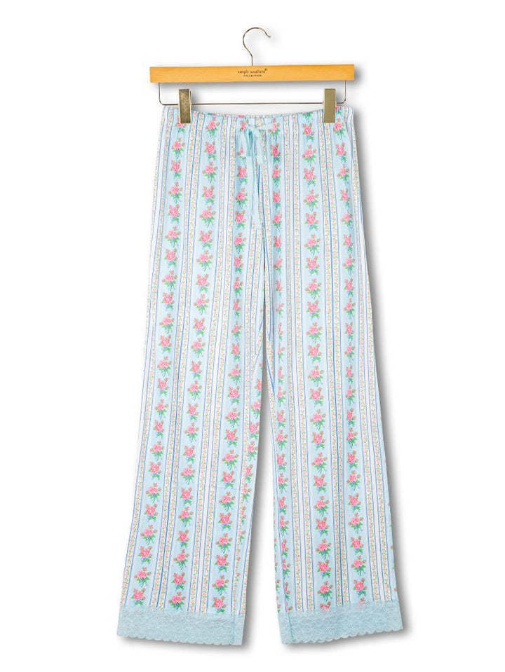 Lounge Pajama Pants - Floral Stripe by Simply Southern