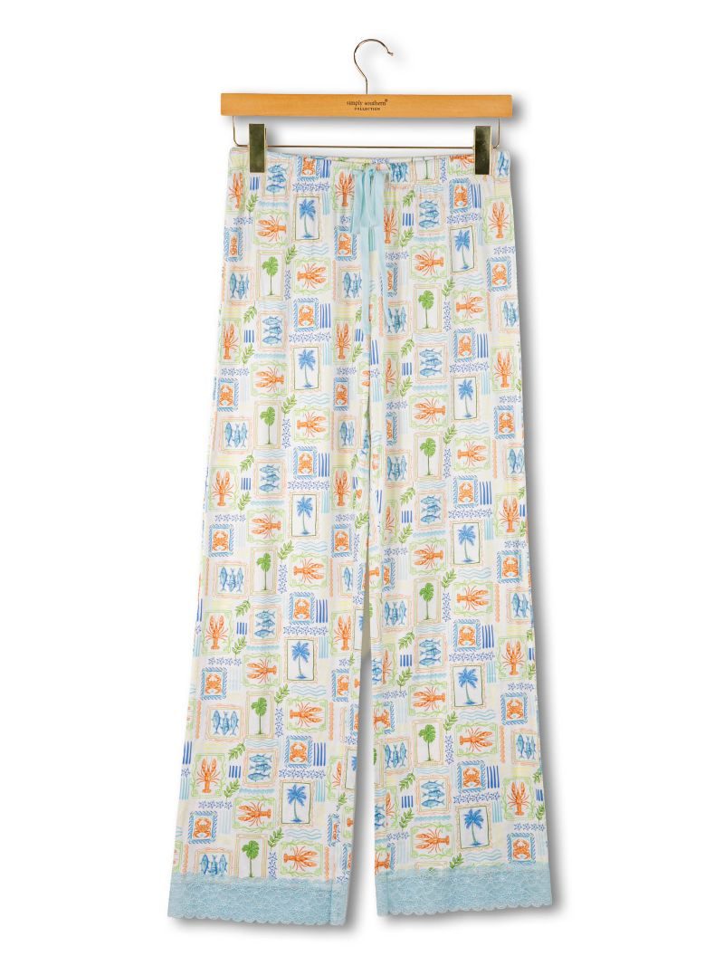 Lounge Pajama Pants - Sea Patchwork by Simply Southern