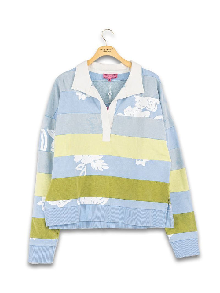 Palm Polo Pullover by Simply Southern