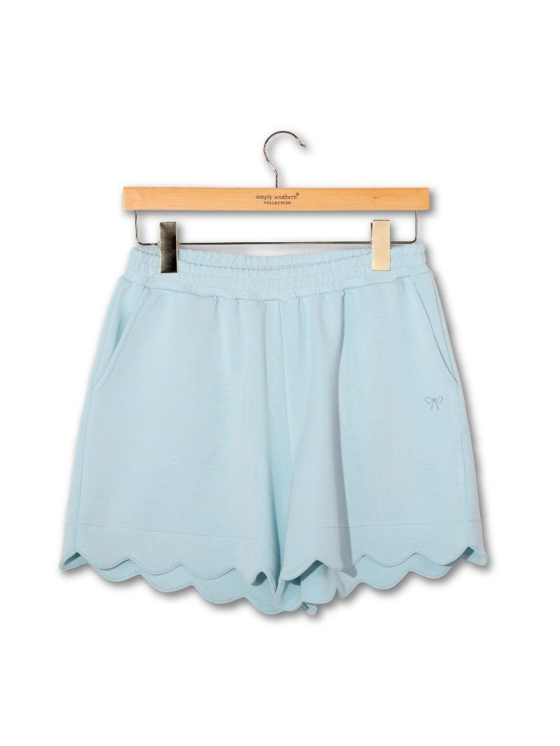 Scalloped Shorts - Robin's Egg by Simply Southern (Ships Mid February)