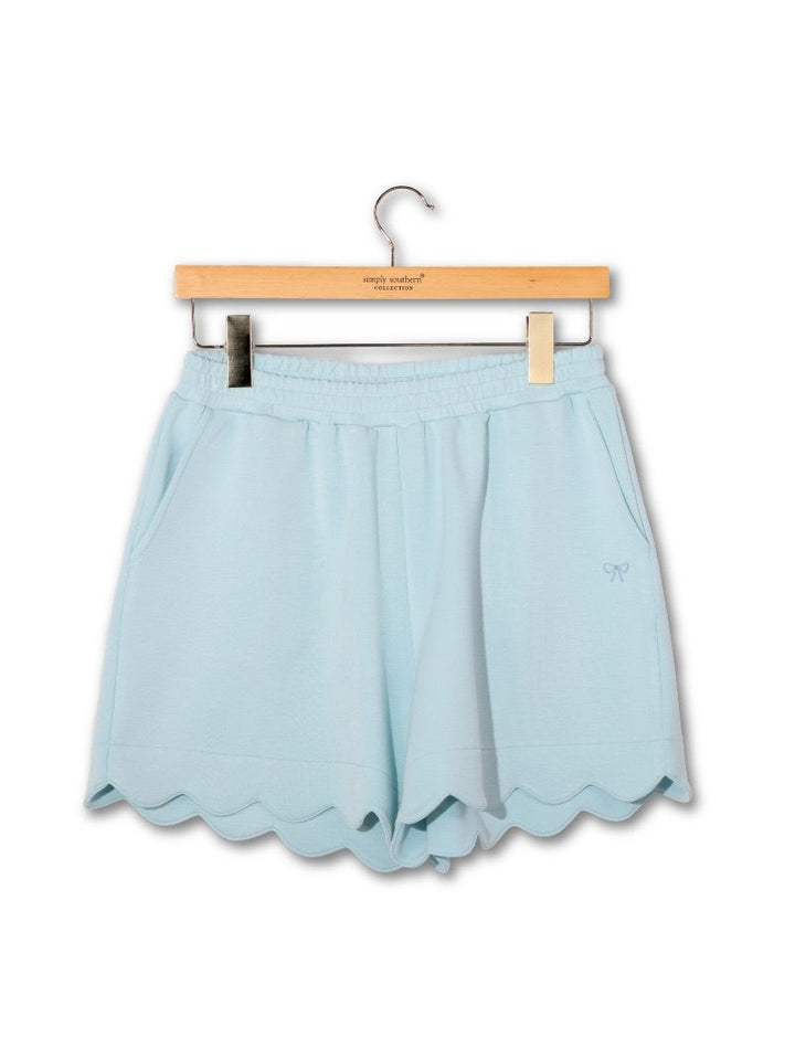 Scalloped Shorts - Robin's Egg by Simply Southern (Ships Mid February)