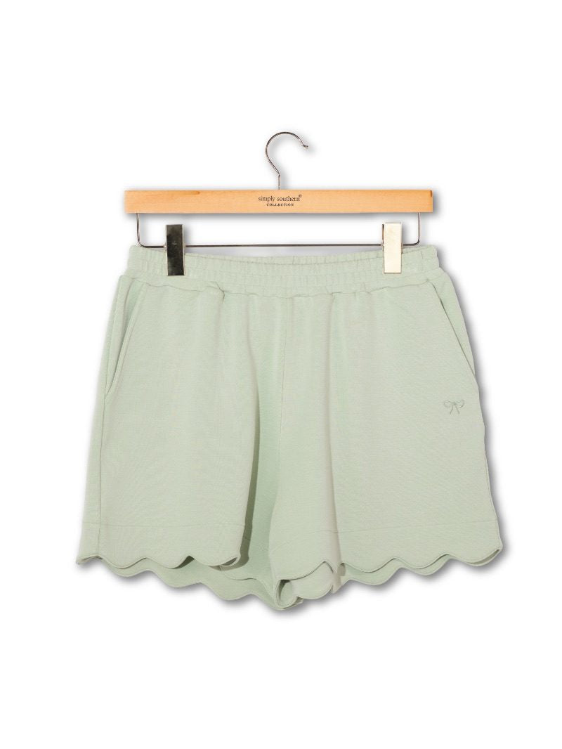 Scalloped Shorts - Sage by Simply Southern