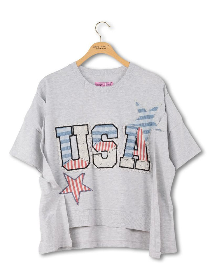 Patchwork USA Tee by Simply Southern