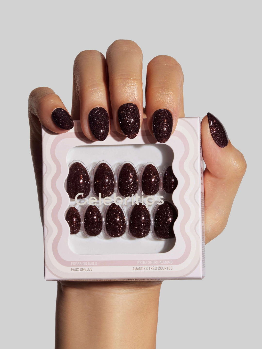 Cocoa Diamond Flash Press-On Nails by Celebritips