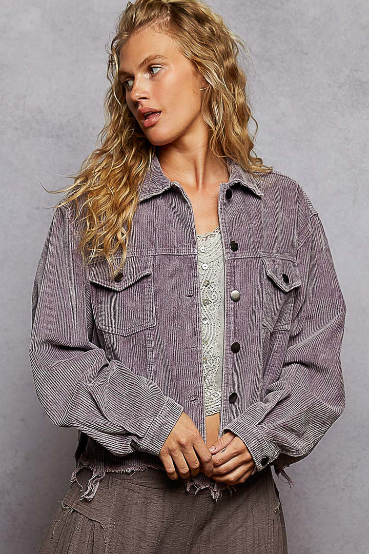 Main Stage Corduroy Jacket - Lavender by POL