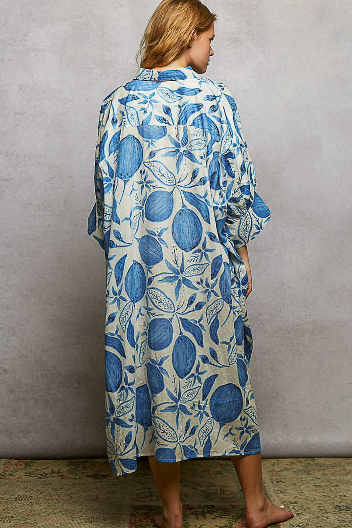 Blue Citron Shirtdress by POL