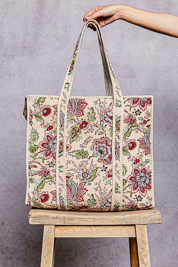 JAN ARRAY: Quilted Tote by POL - Choice of Print (Ships in April)