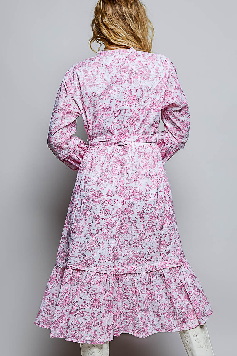 Vintage Flowy Mini Dress - Pink by POL