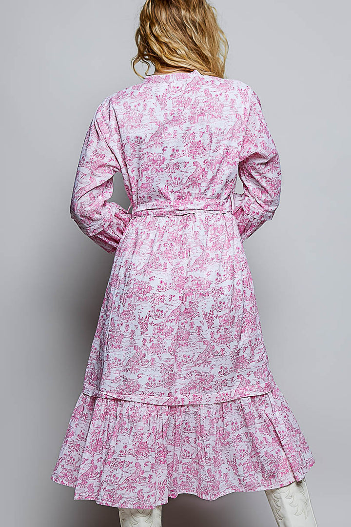 Vintage Flowy Mini Dress - Pink by POL