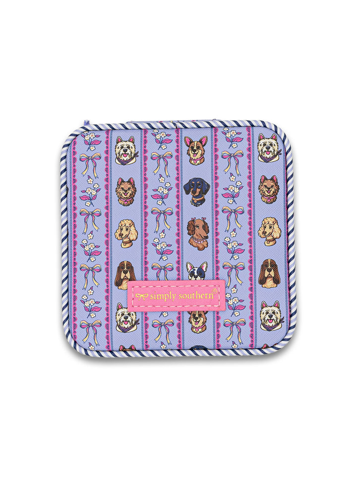 Quilted Jewelry Case - Dogs & Bows by Simply Southern