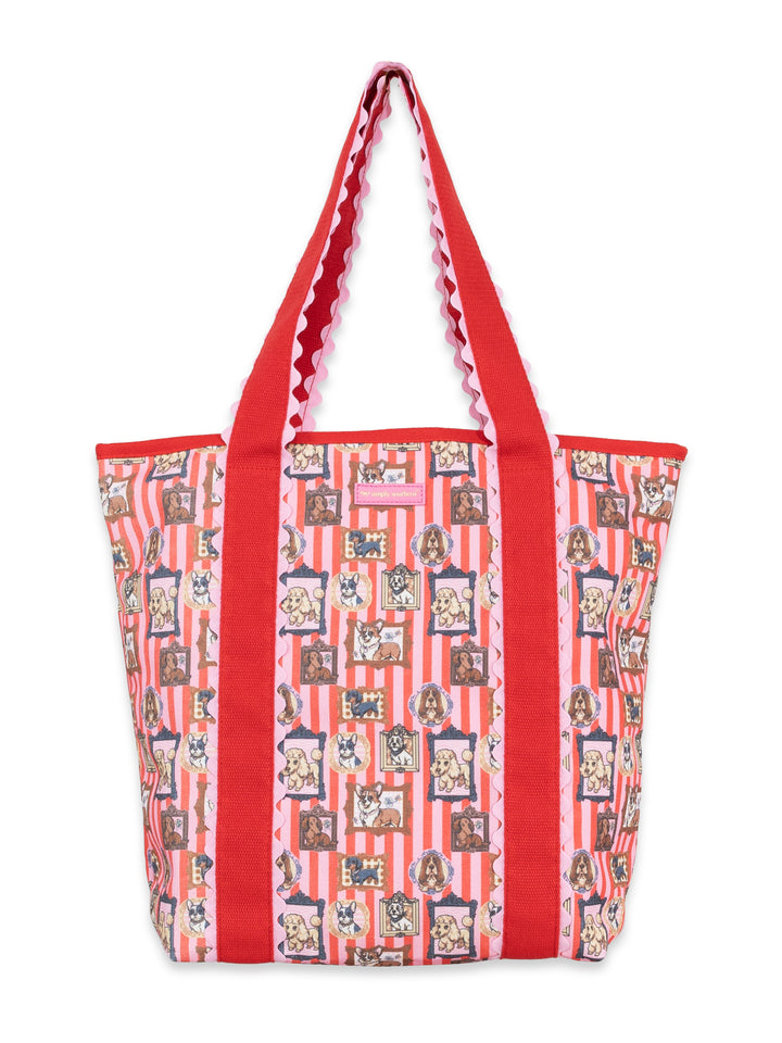 Cute Scalloped Tote - Framed Dogs by Simply Southern