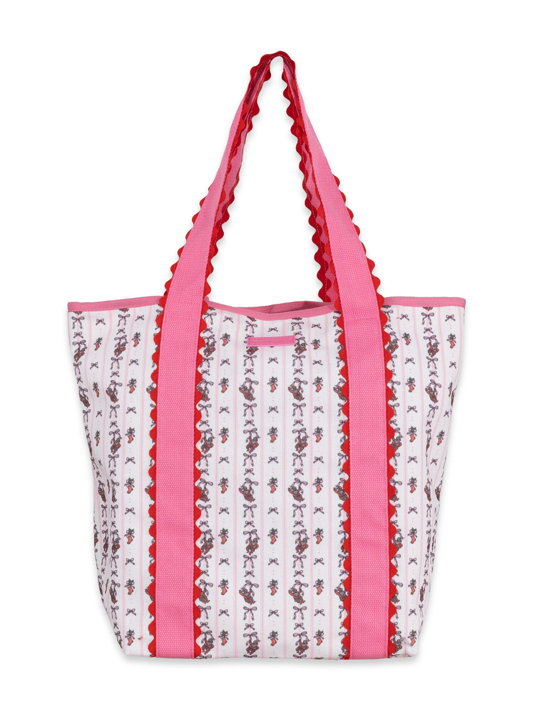 Cute Scalloped Holiday Tote - Christmas Icons by Simply Southern