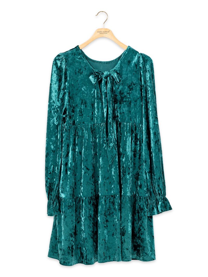 JUNE MARKET: Elisa Dress - Green by Simply Southern (Ships Late July)