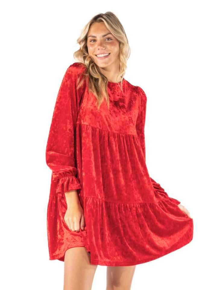 JUNE MARKET: Elisa Dress - Red by Simply Southern (Ships Late July)