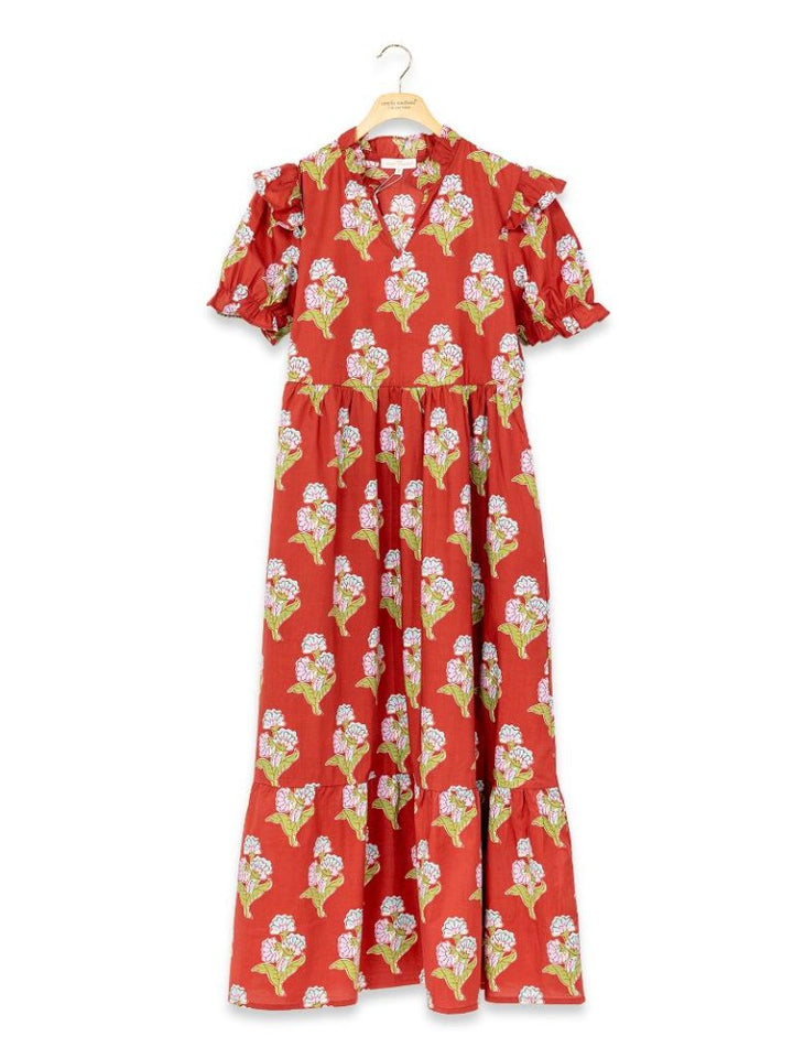 JUNE-MARKET: Harper Dress - Maroon by Simply Southern (Ships Late September)