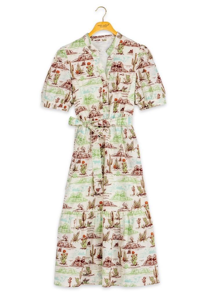 JUNE MARKET: Victoria Midi Dress - Cactus by Simply Southern (Ships Late September)