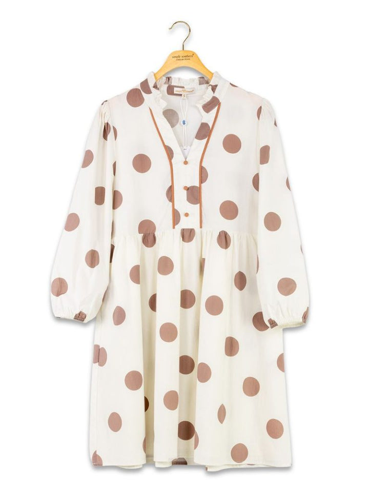JUNE MARKET: Willow Dress - Polka Dot Cream by Simply Southern (Ships Late September)