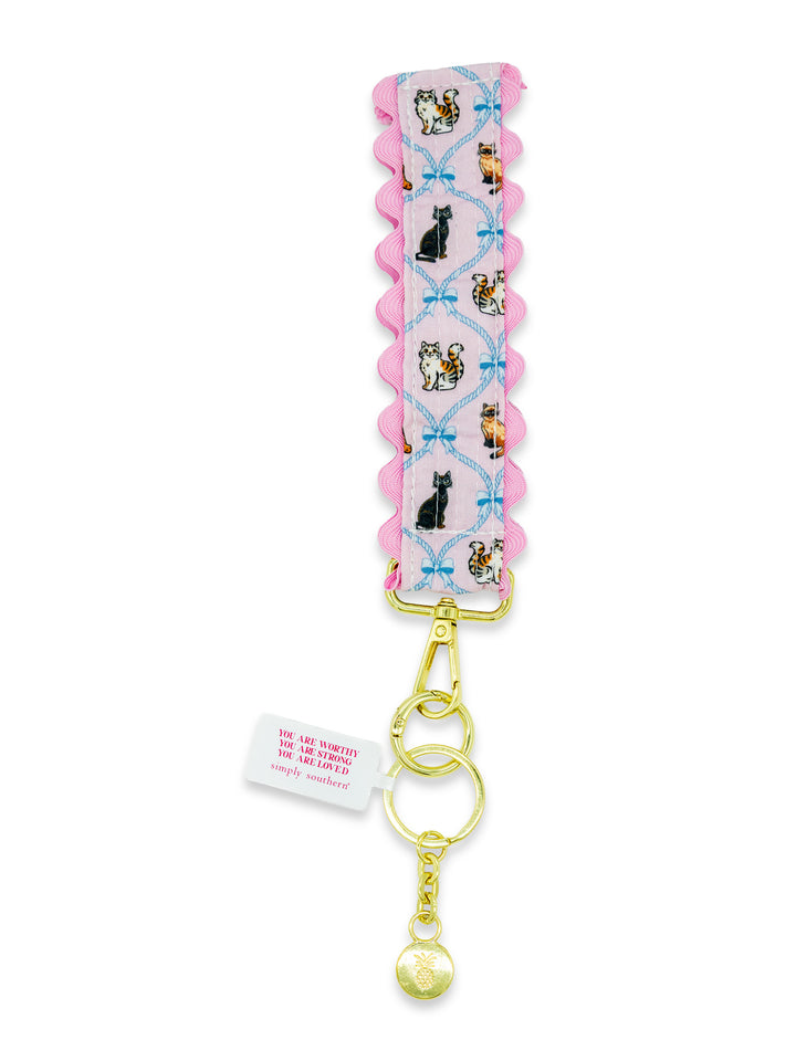 Lace Keyfob - Cats & Bows by Simply Southern