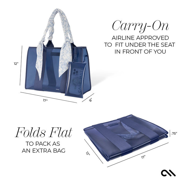 Jelly Tote & Phone Pouch - Something Navy Twilly Scarf by Case-Mate