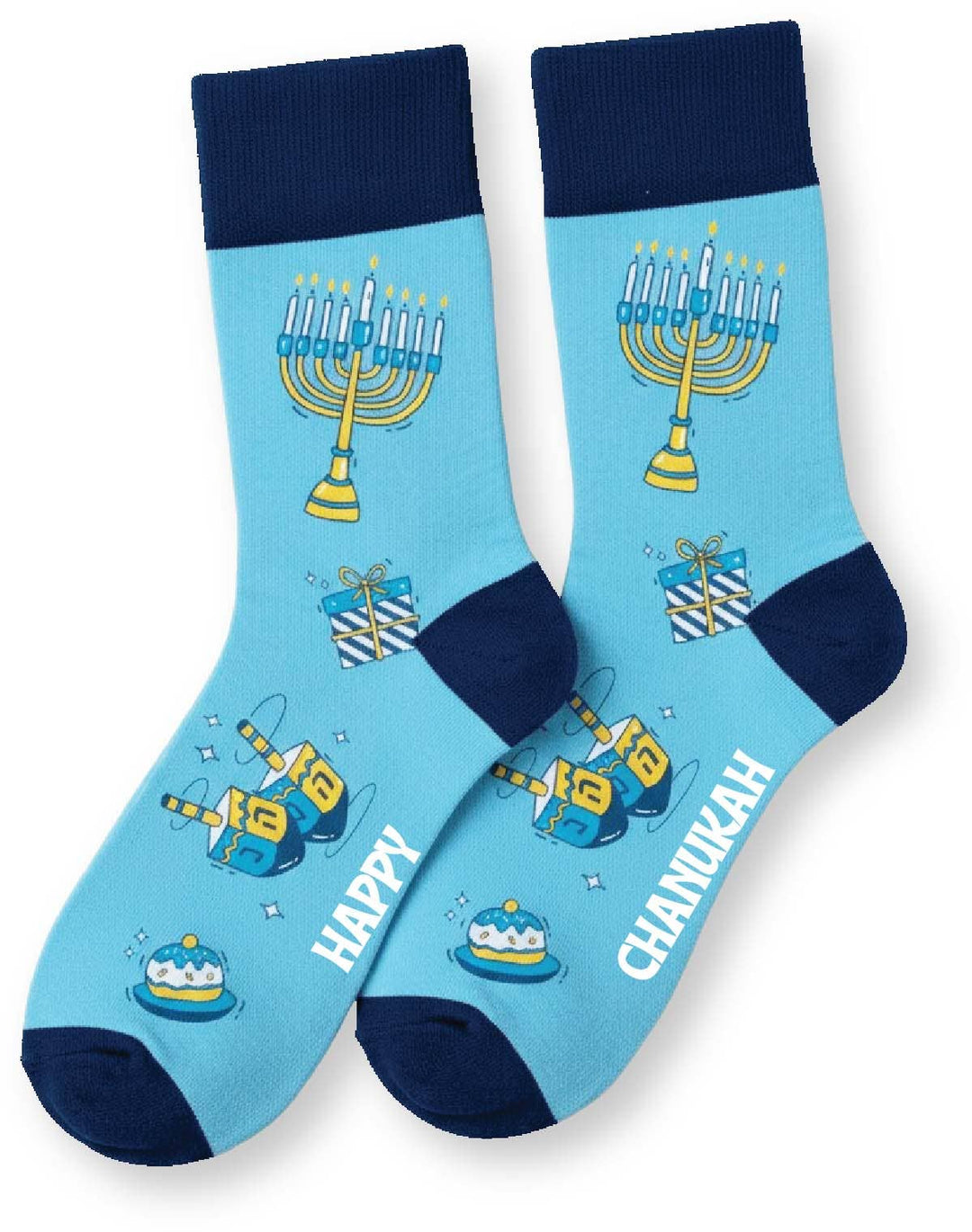 Blue Chanukah Socks