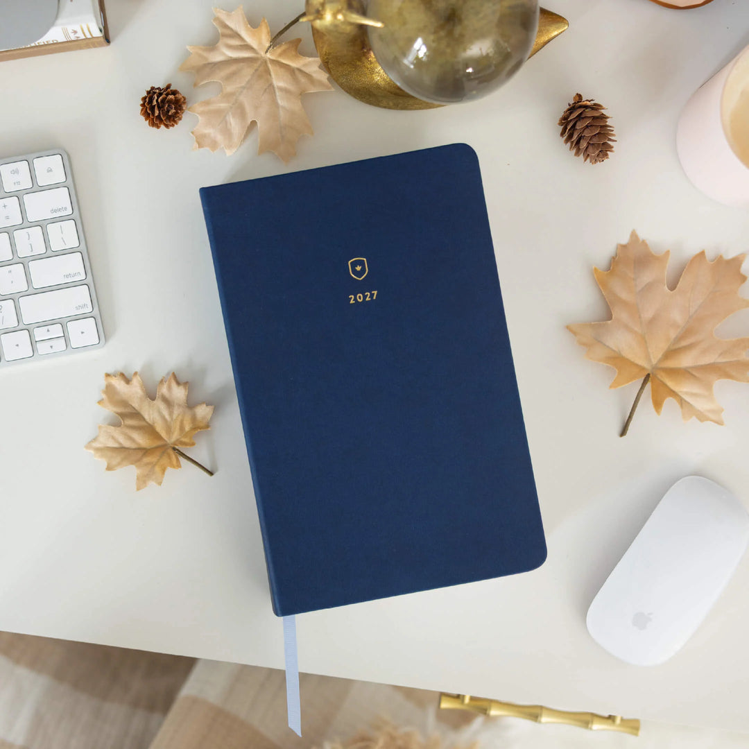 Navy 2027 Bookbound Daily Dapperdesk Planner by Emily Ley