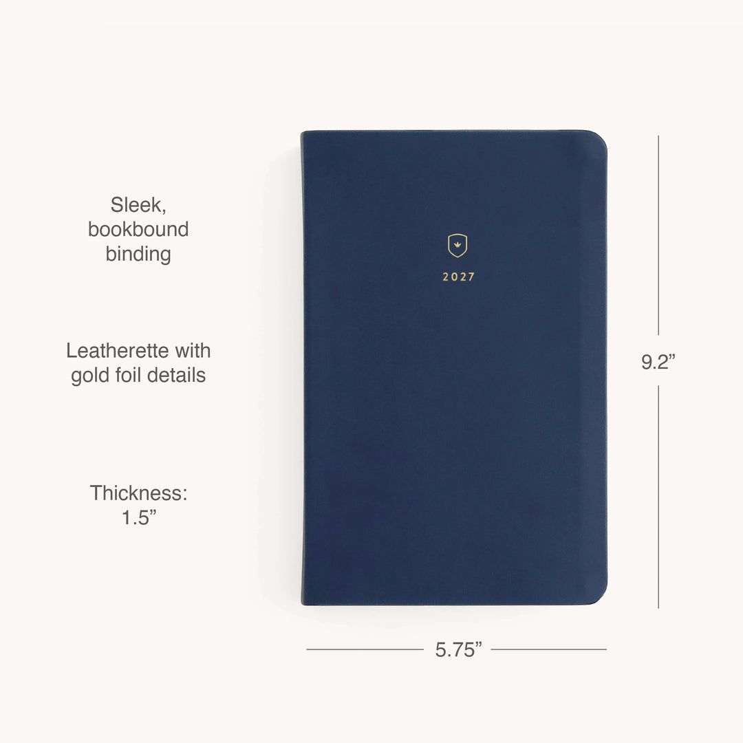 Navy 2027 Bookbound Daily Dapperdesk Planner by Emily Ley
