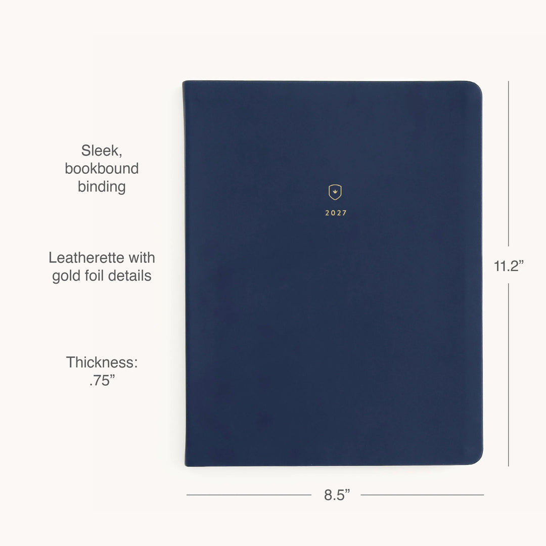 Navy 2027 Bookbound Weekly Dapperdesk Planner by Emily Ley