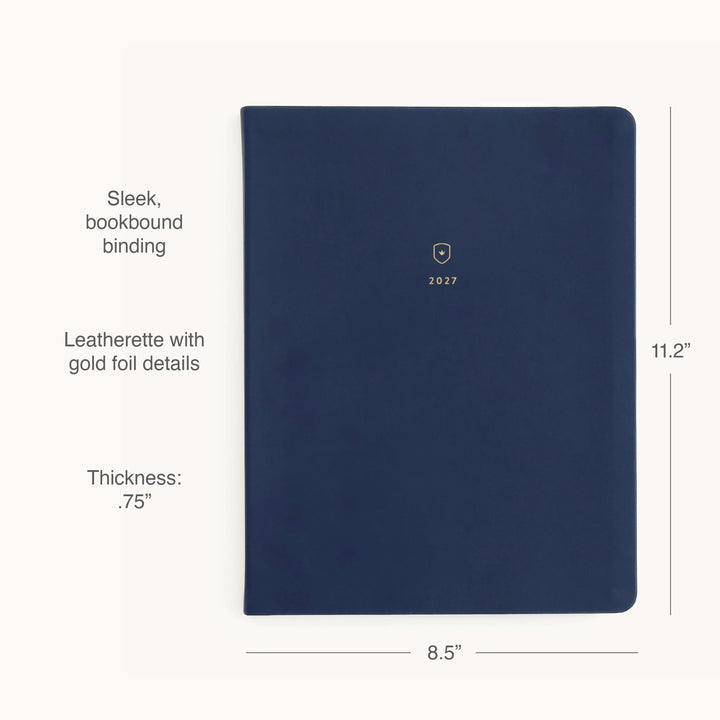 Navy 2027 Bookbound Weekly Dapperdesk Planner by Emily Ley
