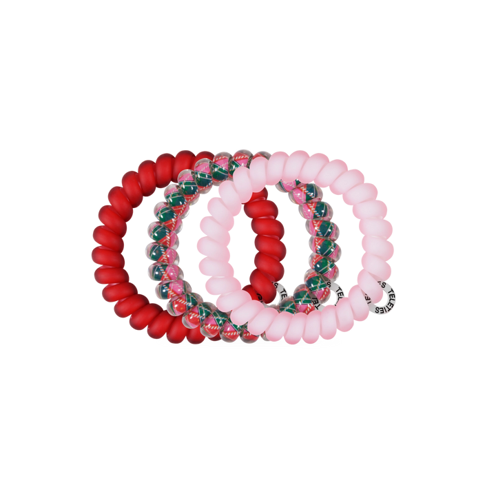Teleties Hair Tie - Large Band Pack of 3 - Tied in Tartan