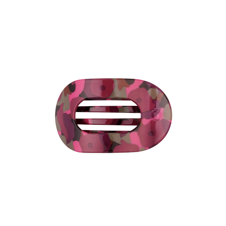 Small Teleties Flat Oval Clip - Garden Glam