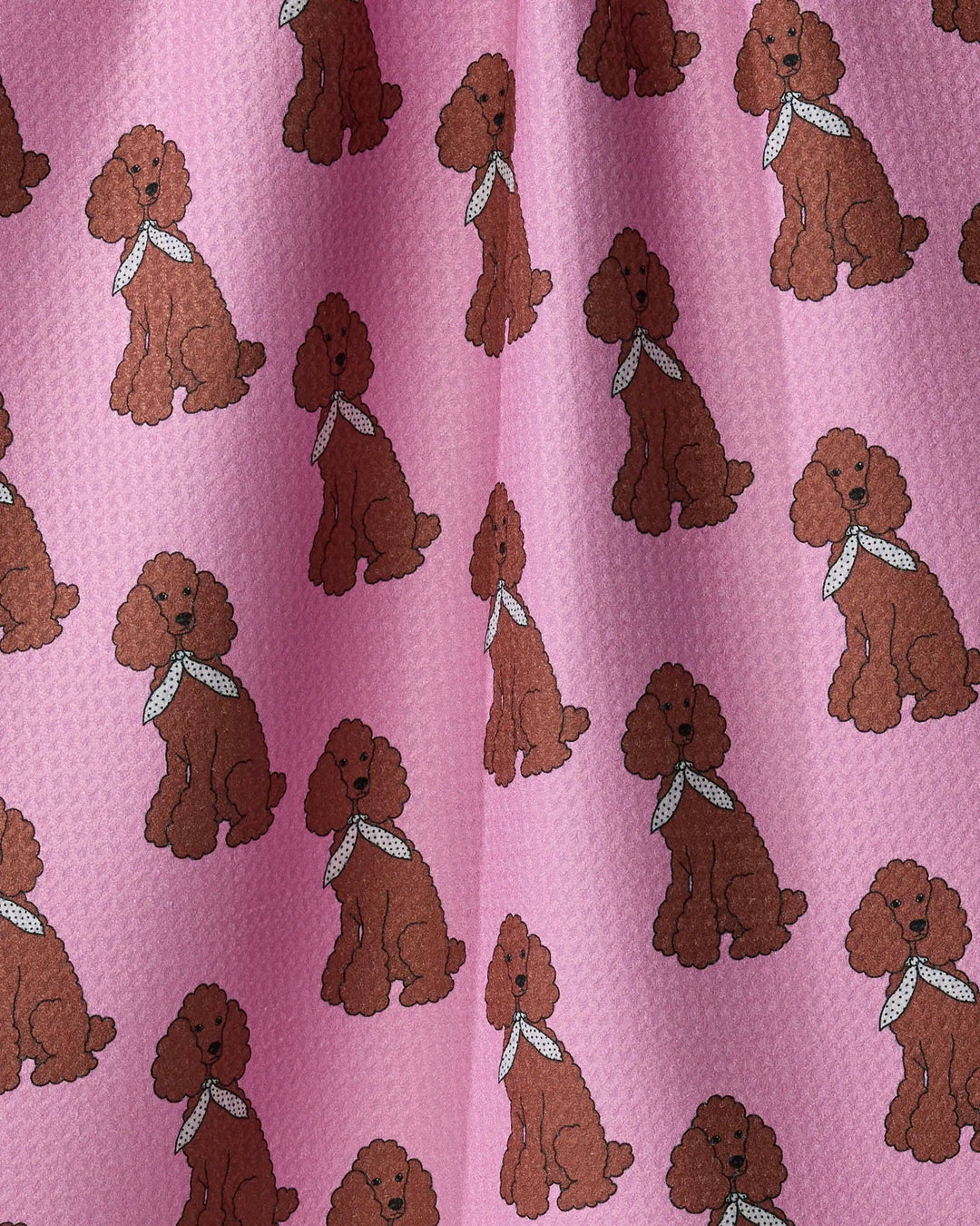 Poodle Parade Tea Towel - Brown by Geometry