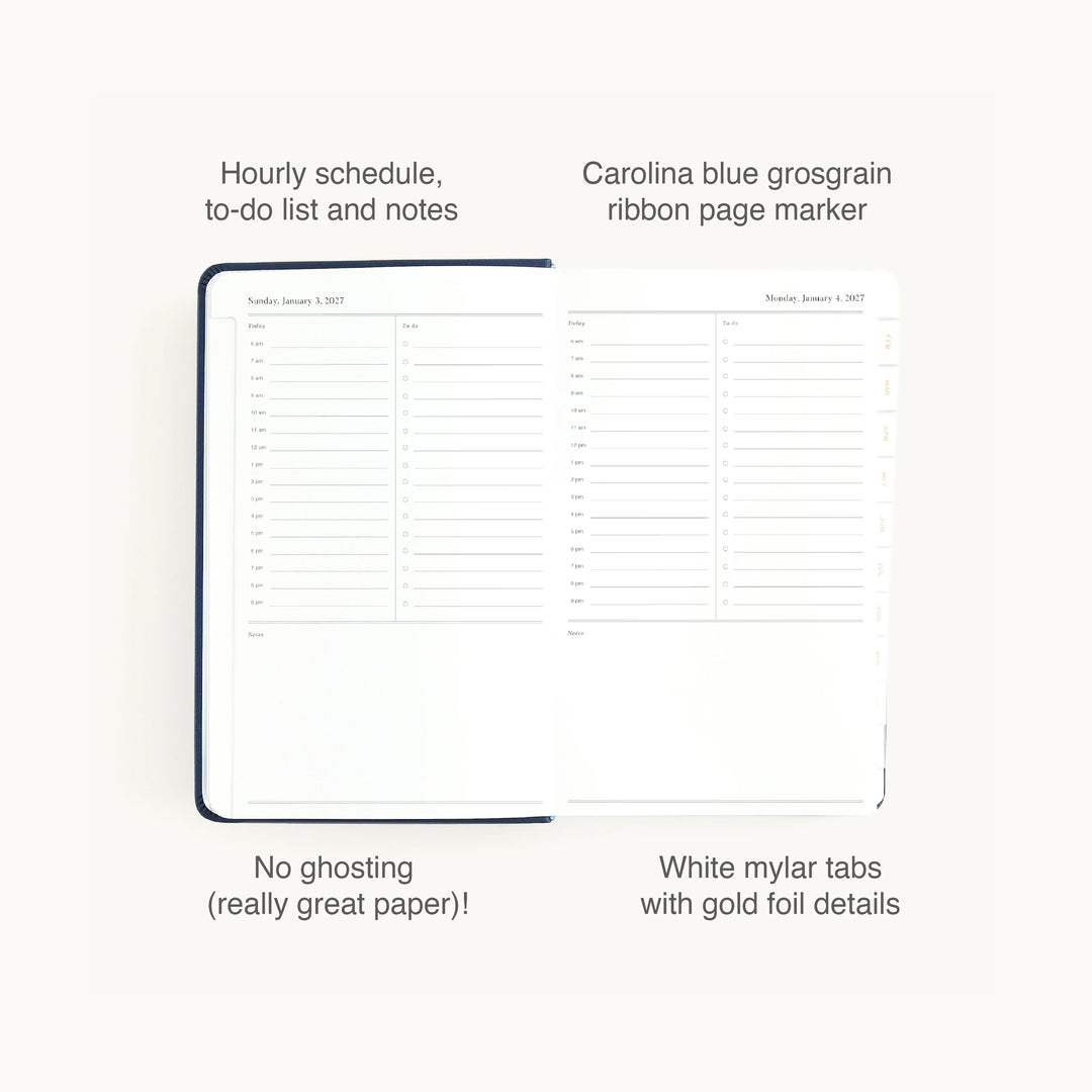 Navy 2027 Bookbound Daily Dapperdesk Planner by Emily Ley