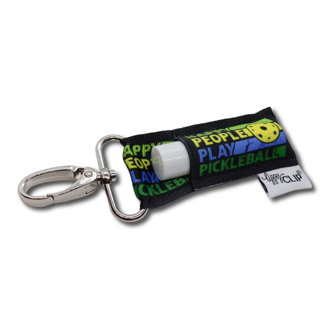 Happy People Play Pickleball LippyClip® Lip Balm Holder (PREORDER: Ships in 2-3 Weeks)