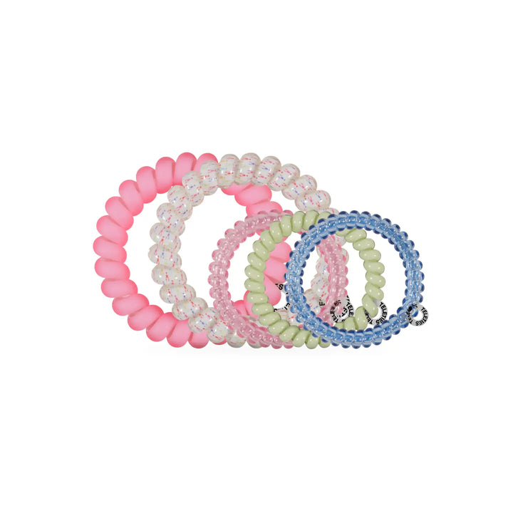 Teleties Hair Tie - Large and Small Band Pack of 5 - Pinch Me!
