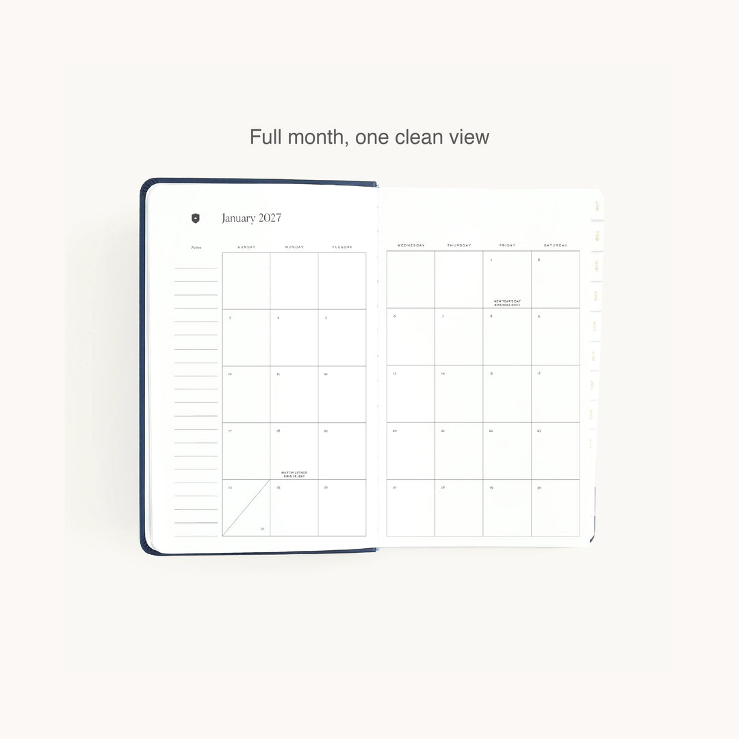 Navy 2027 Bookbound Daily Dapperdesk Planner by Emily Ley
