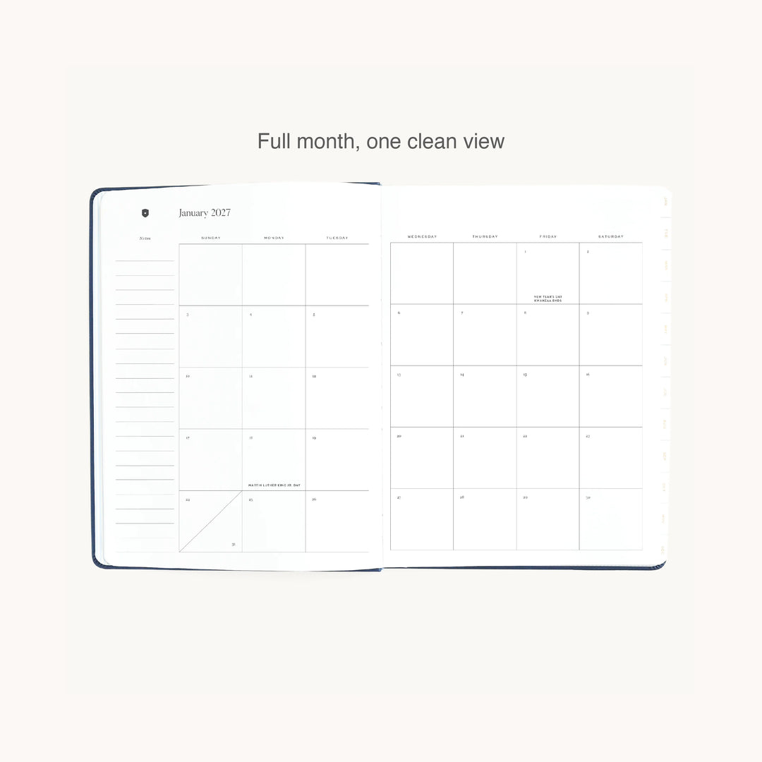 Navy 2027 Bookbound Weekly Dapperdesk Planner by Emily Ley