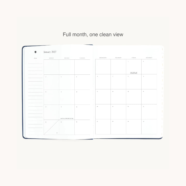 Navy 2027 Bookbound Weekly Dapperdesk Planner by Emily Ley