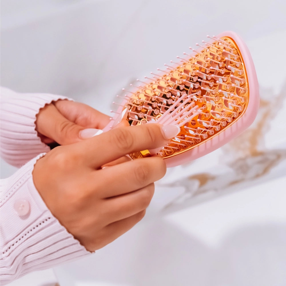 Bubblegum Pink Vented Hair Brush by Teleties (Ships Next Week)