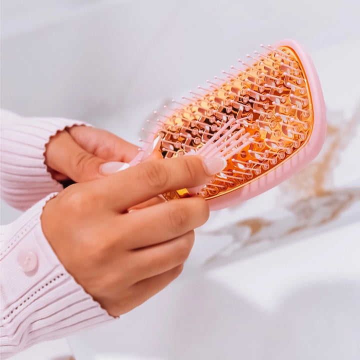 Bubblegum Pink Vented Hair Brush by Teleties (Ships Next Week)