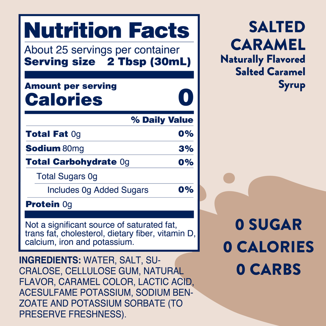 Sugar Free Drink Syrup - Salted Caramel