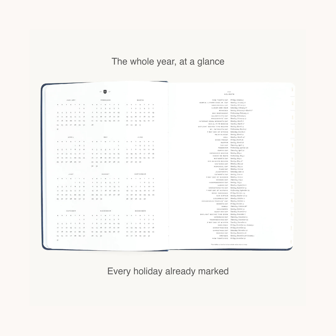 Navy 2027 Bookbound Weekly Dapperdesk Planner by Emily Ley
