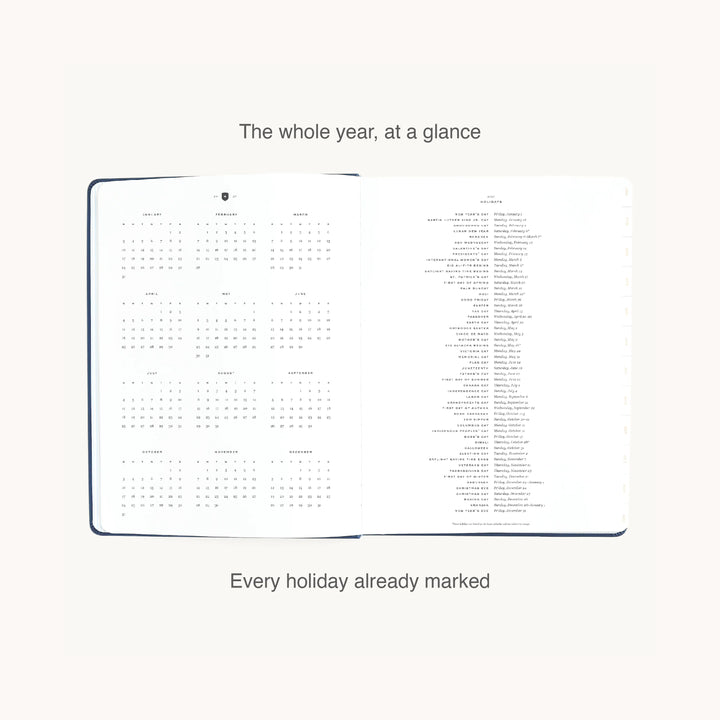 Navy 2027 Bookbound Weekly Dapperdesk Planner by Emily Ley