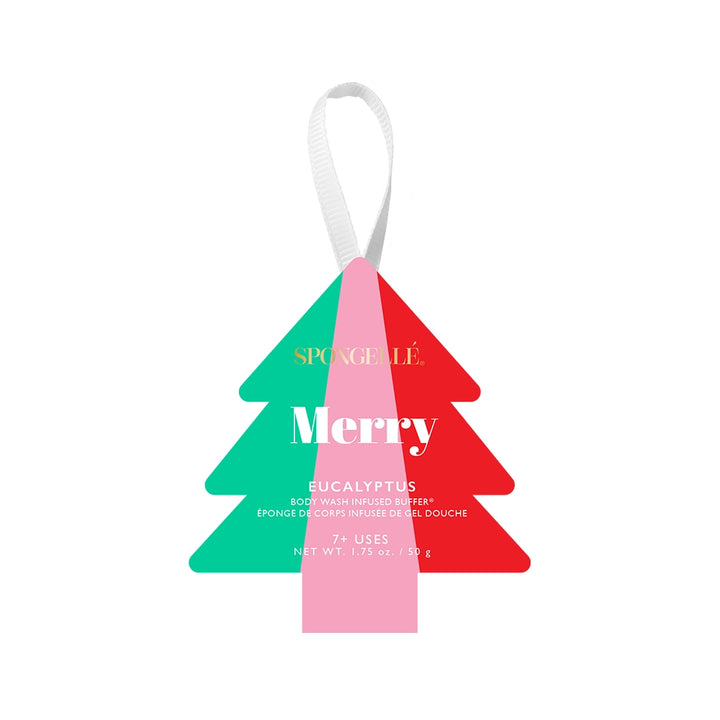 Christmas Tree Body Wash Buffer Ornament - Merry Eucalyptus