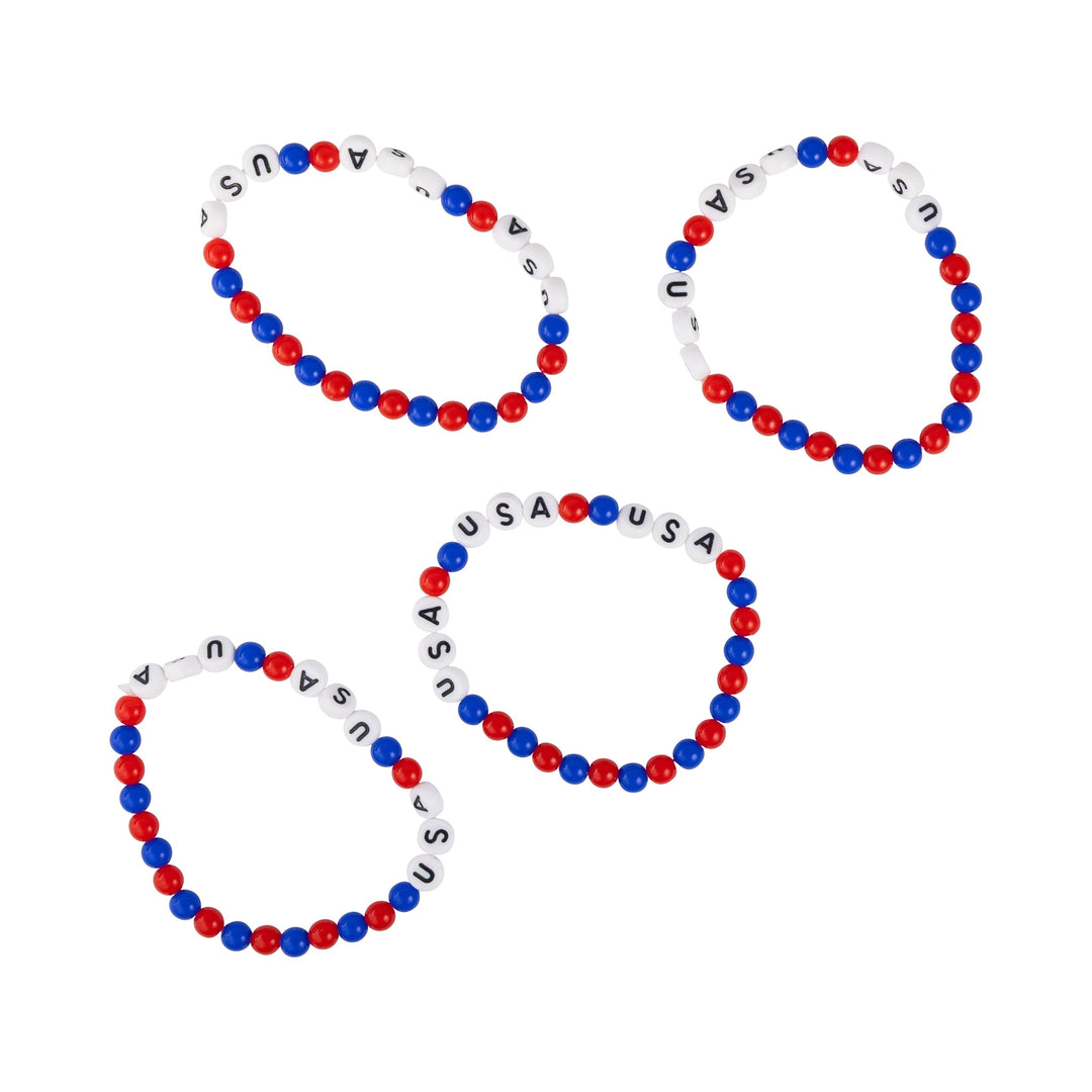 'USA' Beaded Stretch Friendship Bracelets