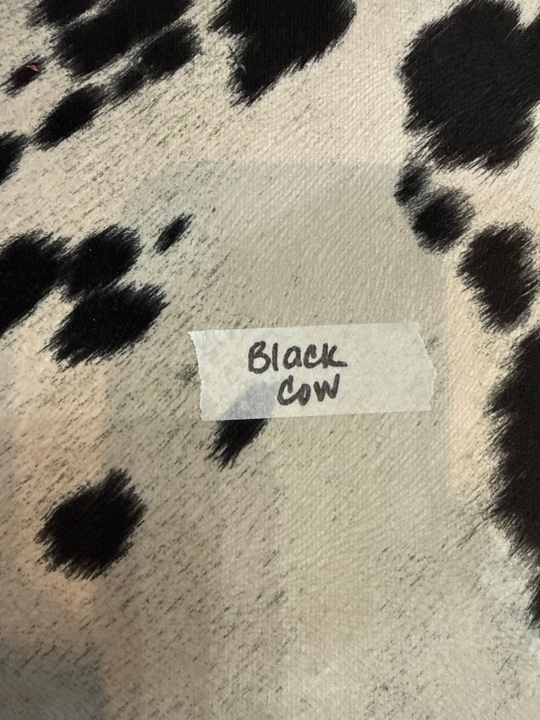 MJ TX PREPO SINGLE LADIES: Black Cow Mini Top Zip by Makeup Junkie (Ships in 3-4 Weeks)