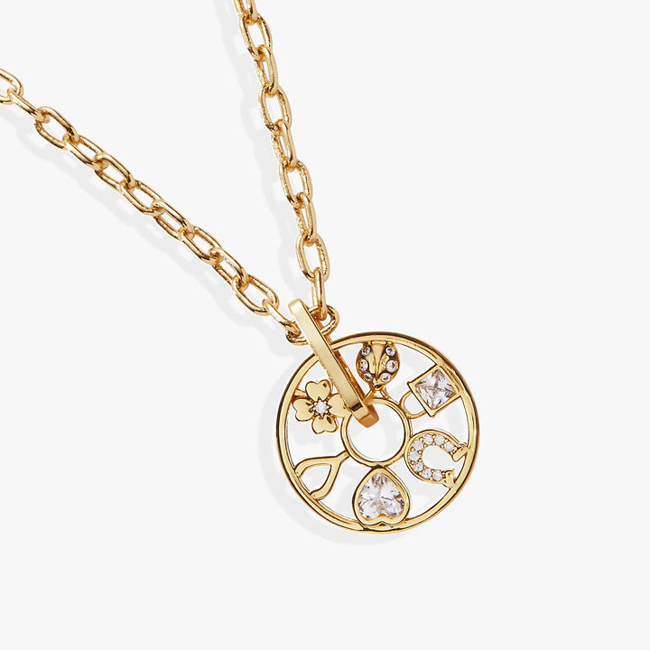 Love and Luck Wheel Charm Necklace by Alex + Ani