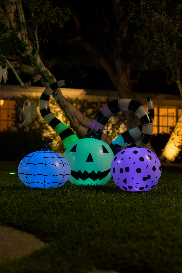 Black & White Halloween Inflatable Pumpkins - Set of 3 by Funboy